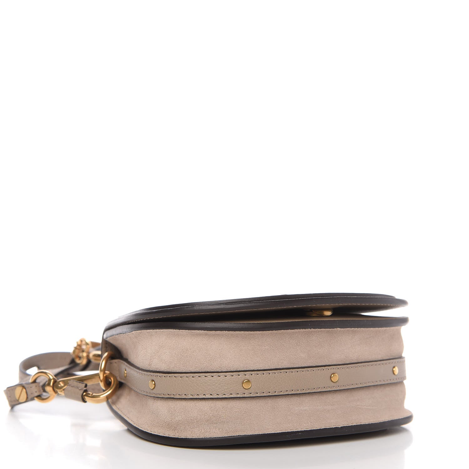 Chloe Calfskin Suede Small Nile Bracelet Bag Motty Grey 4 of 10