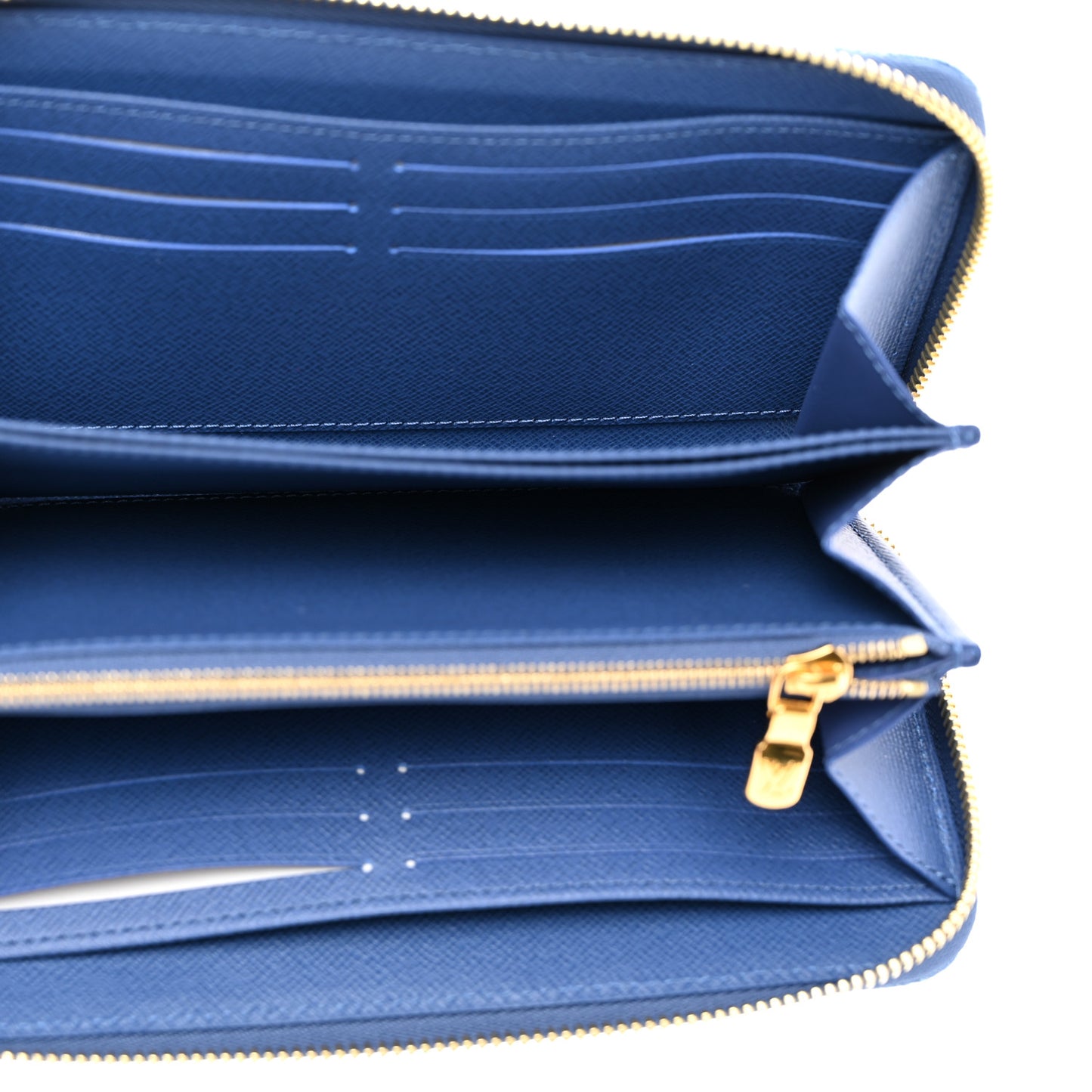 Monogram Denim Zippy Wallet NM Blue