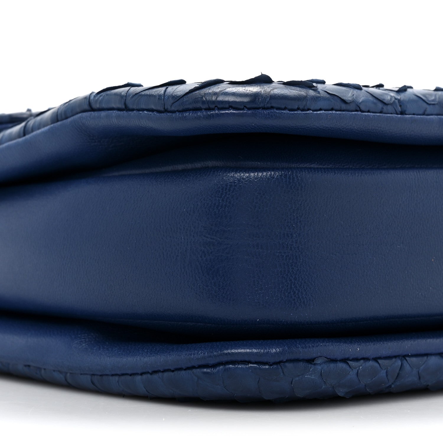 Chanel Snakeskin Quilted Small Trendy CC Chain Dual Handle Flap Bag Blue 11 of 11