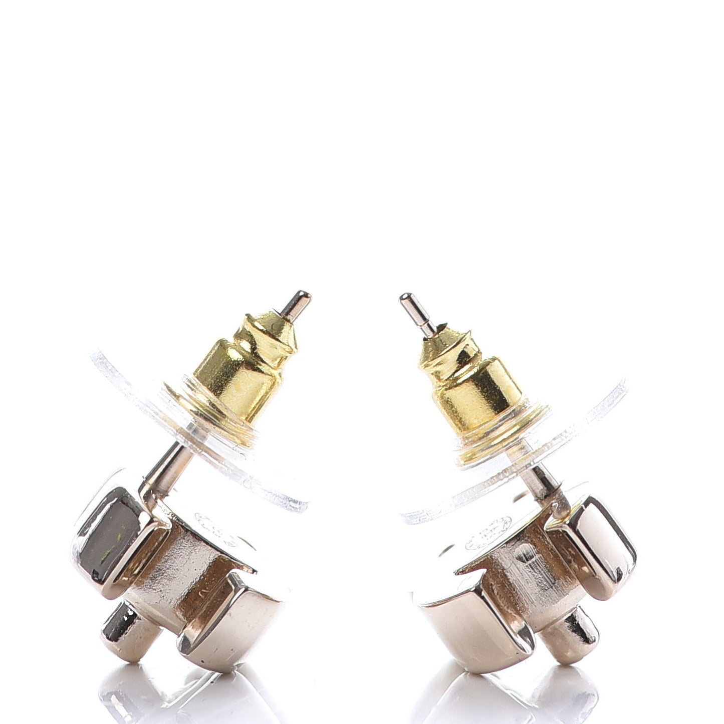 Metal CC Turnlock Earrings Gold
