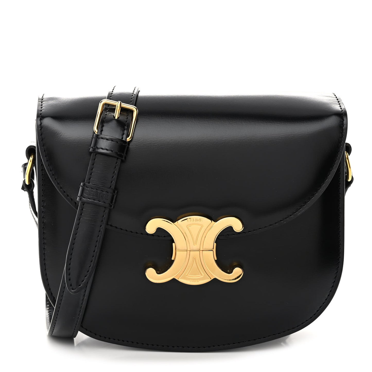 Shiny Calfskin Teen Besace Black