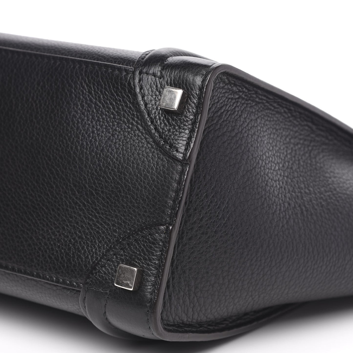 Drummed Calfskin Micro Luggage Black