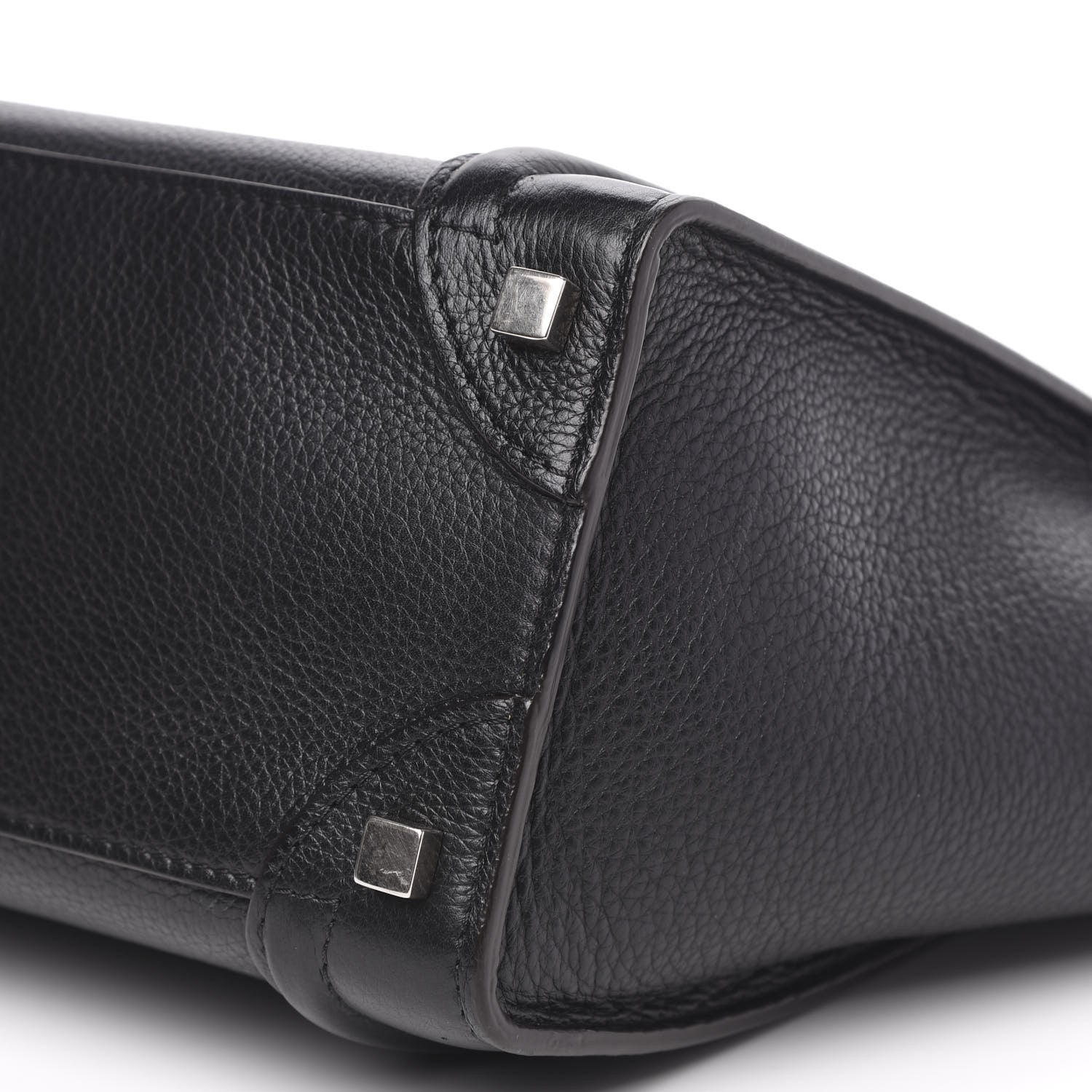 Celine Drummed Calfskin Micro Luggage Black 10 of 12