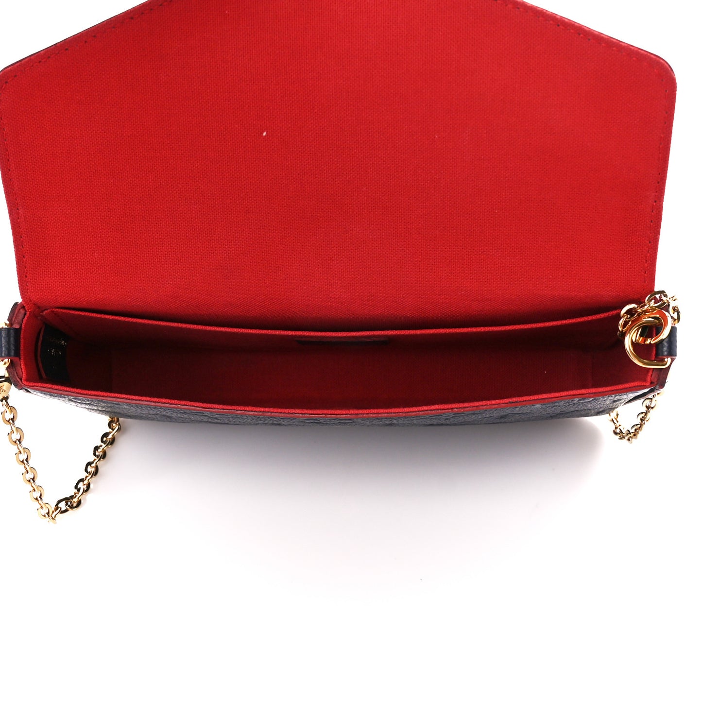Empreinte Pochette Felicie Chain Wallet Marine Rouge