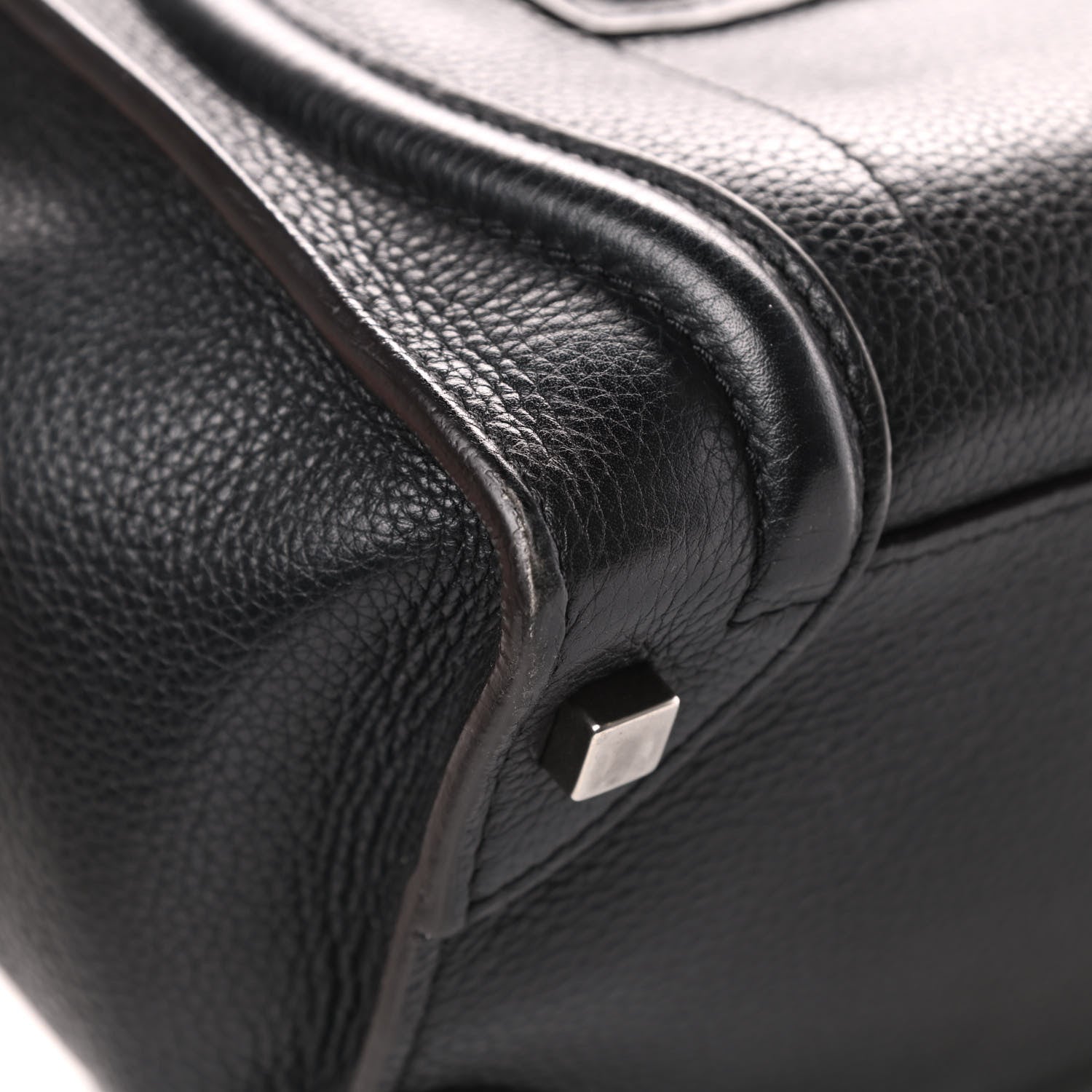 Celine Drummed Calfskin Micro Luggage Black 9 of 17