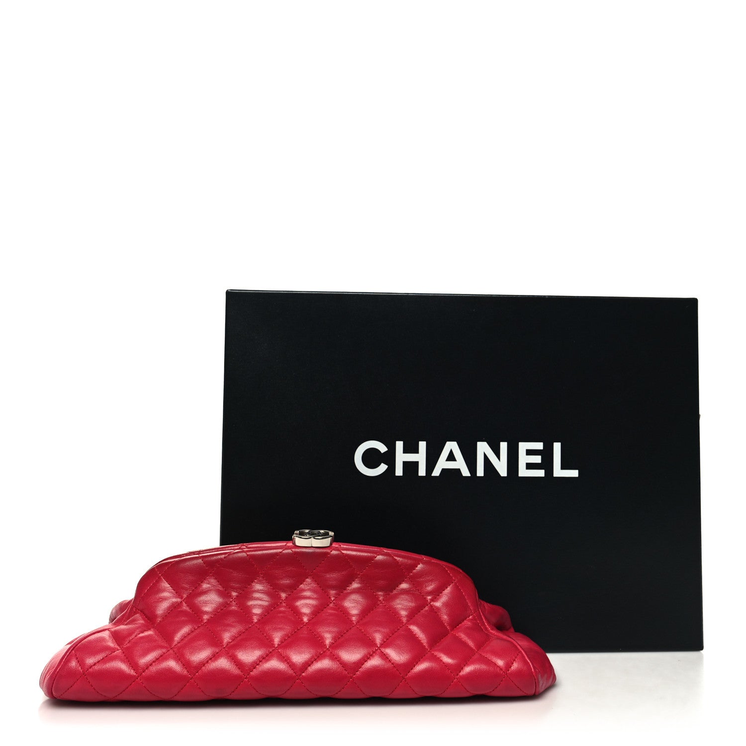Chanel Lambskin Quilted Timeless Clutch Red 13 of 13