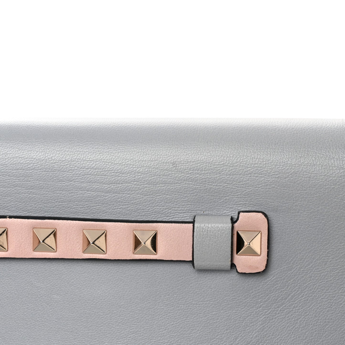 Nappa Watercolor Rockstud Wristlet Clutch Rose Green Yellow Sky
