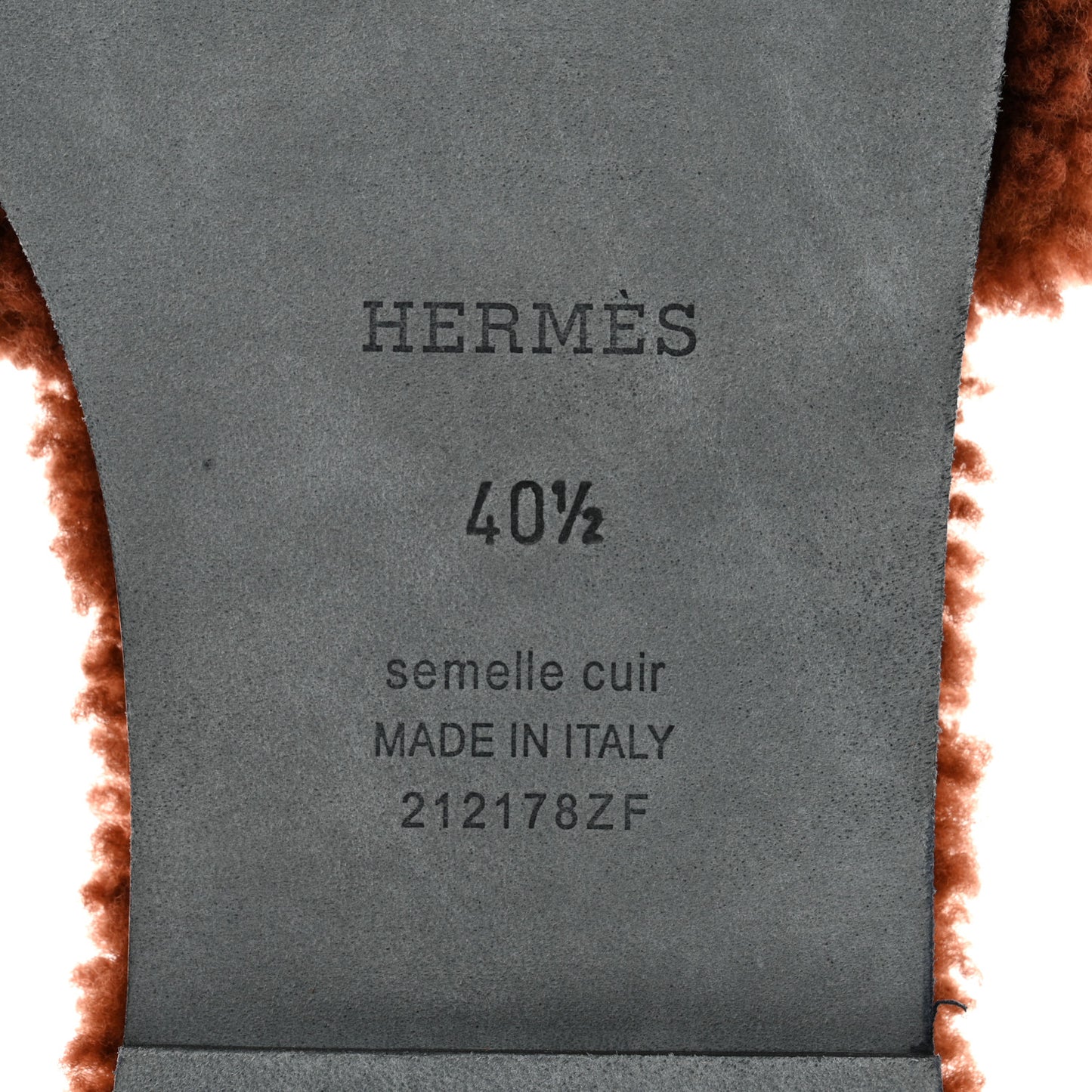 Woolskin Oran Sandals 40.5 Cognac