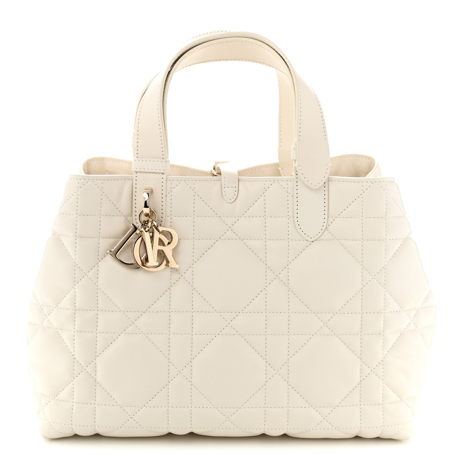 Christian Dior Calfskin Macrocannage Medium Toujours Latte 1921732