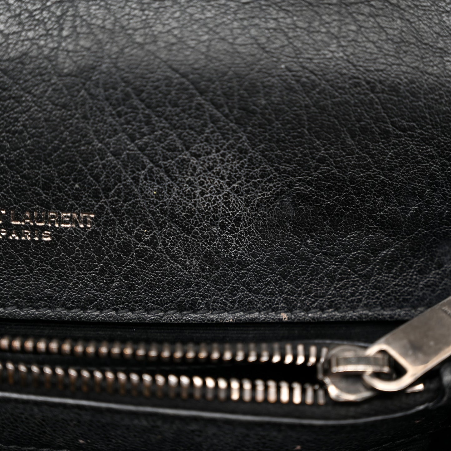 Sheepskin Matelasse Chevron Monogram Medium College Bag Black