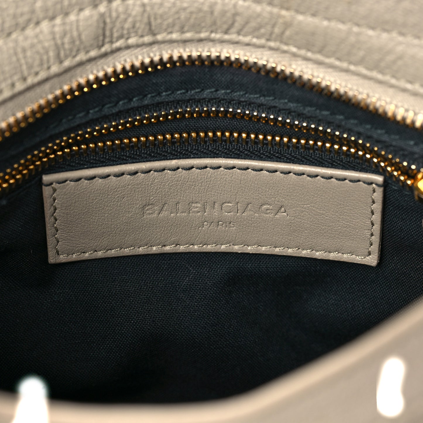 Chevre Gold Metallic Edge Hardware Mini City Beige Dune Argille