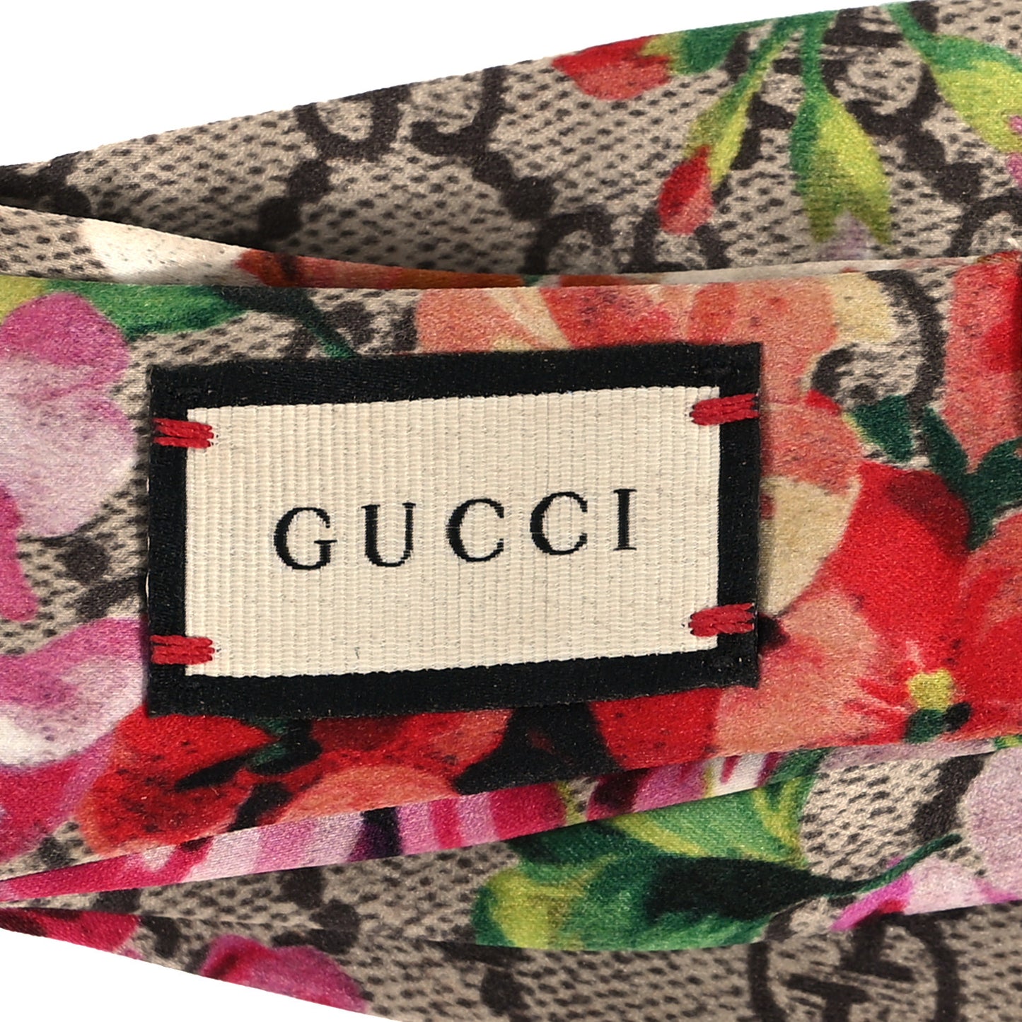 Silk Monogram Blooms Print Headband Antique Rose