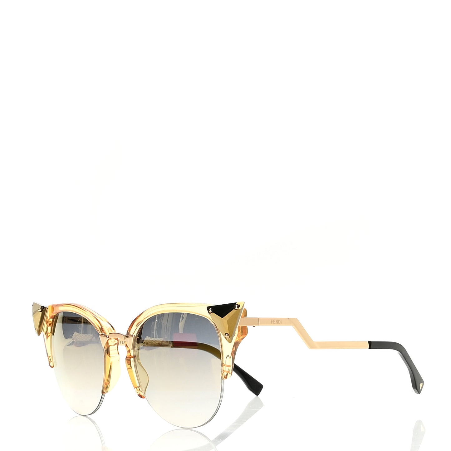 Metal Iridia Cat Eye Sunglasses FF 0041/S Gold