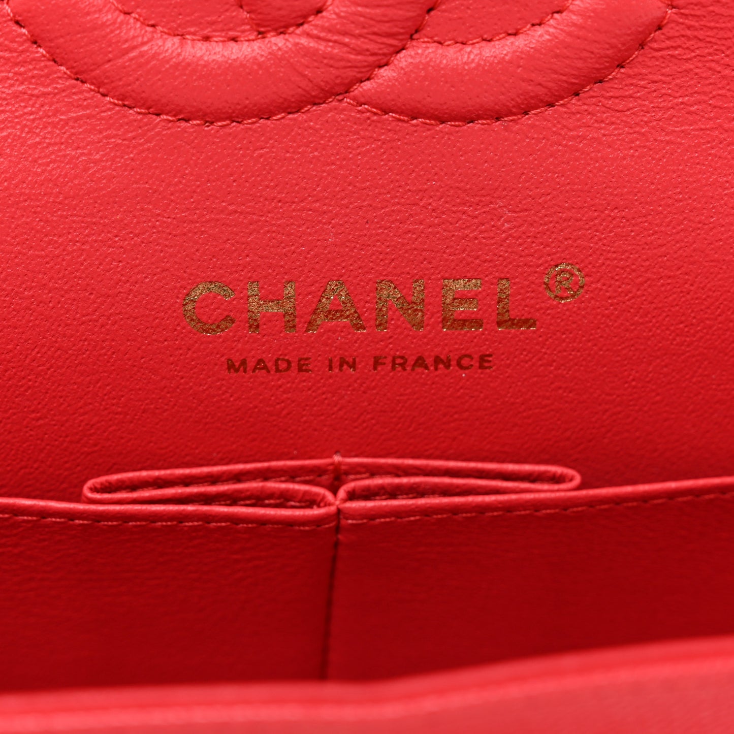 Caviar Quilted Small Double Flap Red