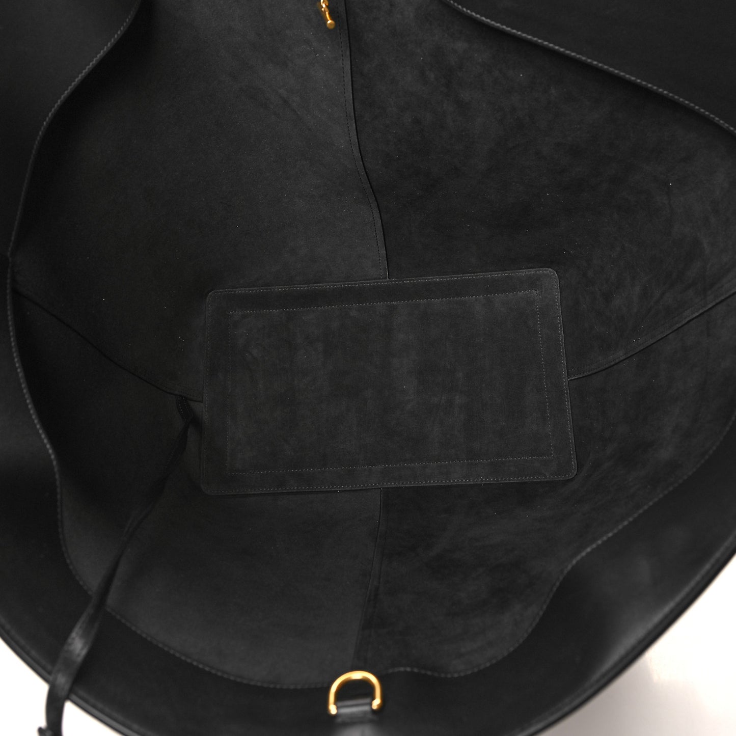 Smooth Calfskin Maxi Trapezoid Shopping Tote Black