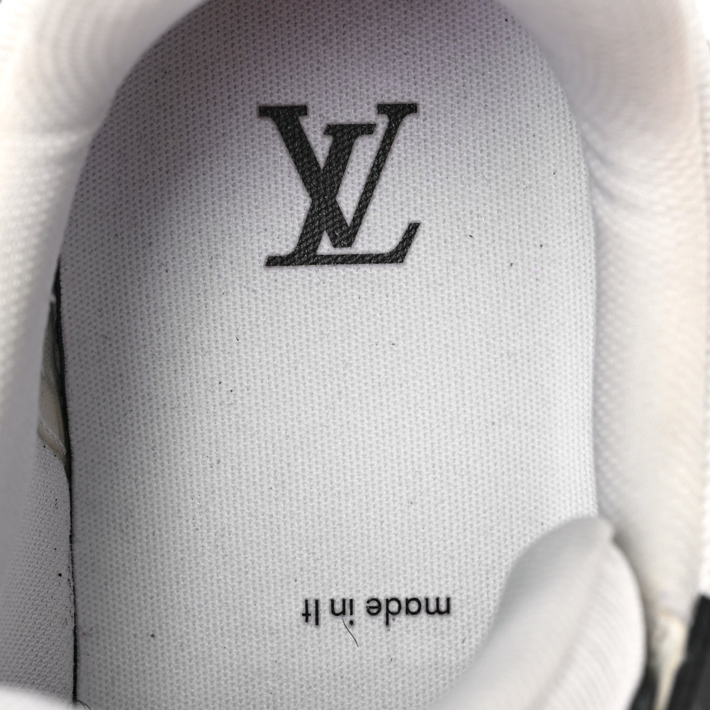 Calfskin Monogram Denim Mens LV Trainer Sneakers 9 Black