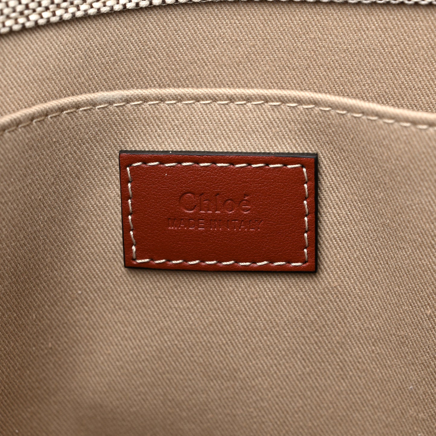 Cotton Calfskin Large Woody Ribbon Tote White Brown