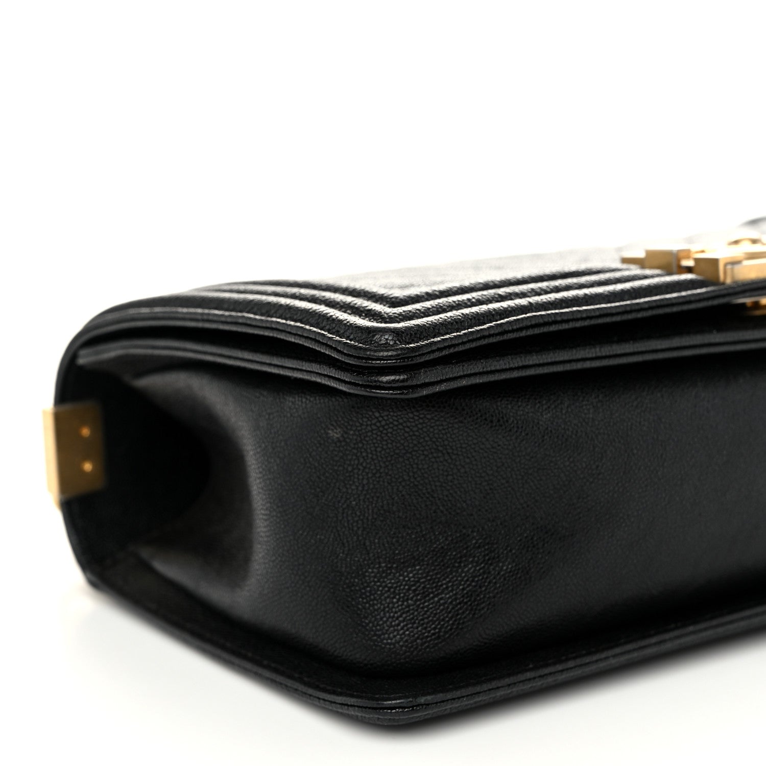 Chanel Caviar Chevron Quilted Medium Boy Flap Black 9 of 11