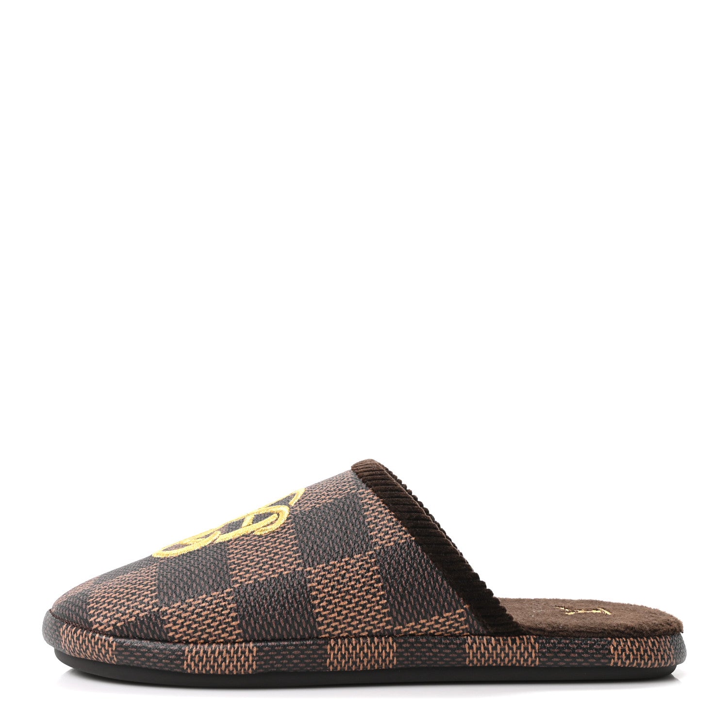 Louis Vuitton Damier Ebene Palace Slippers 7 Mocha 1854437