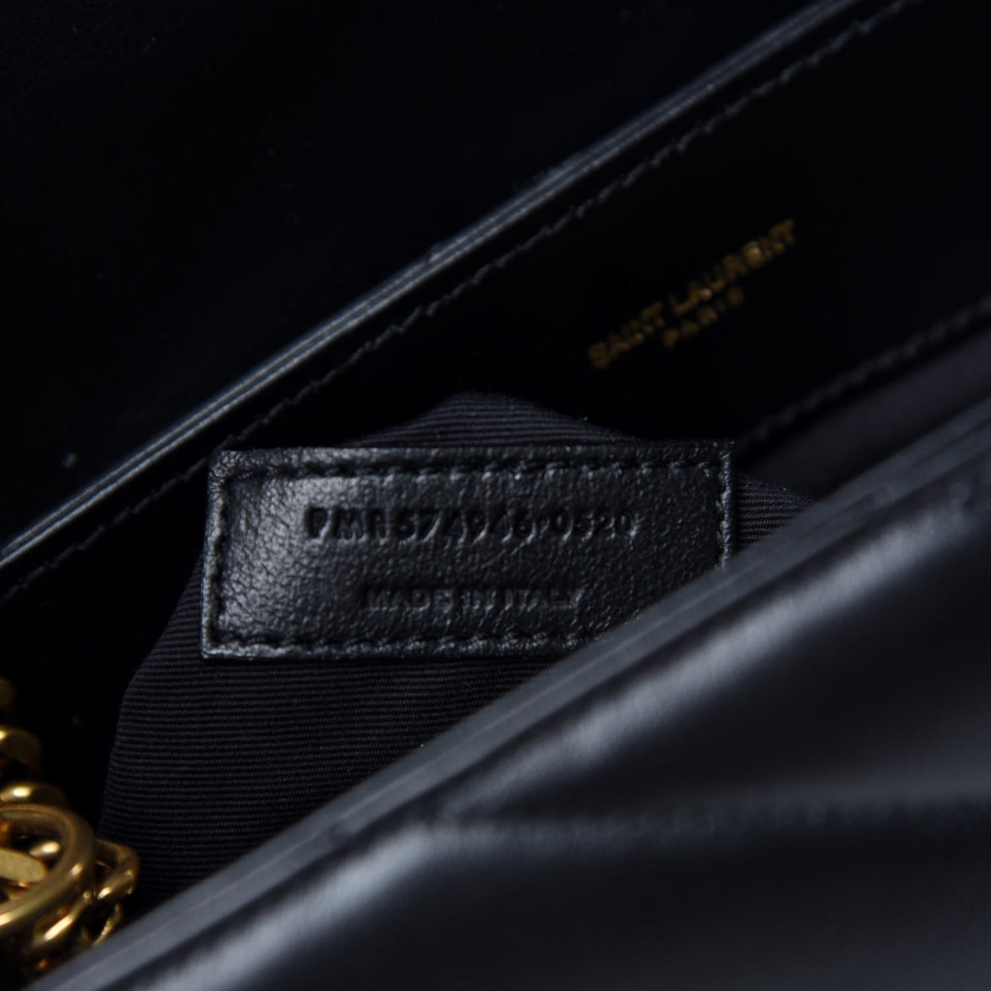 Calfskin Y Quilted Monogram Medium Loulou Chain Satchel Black