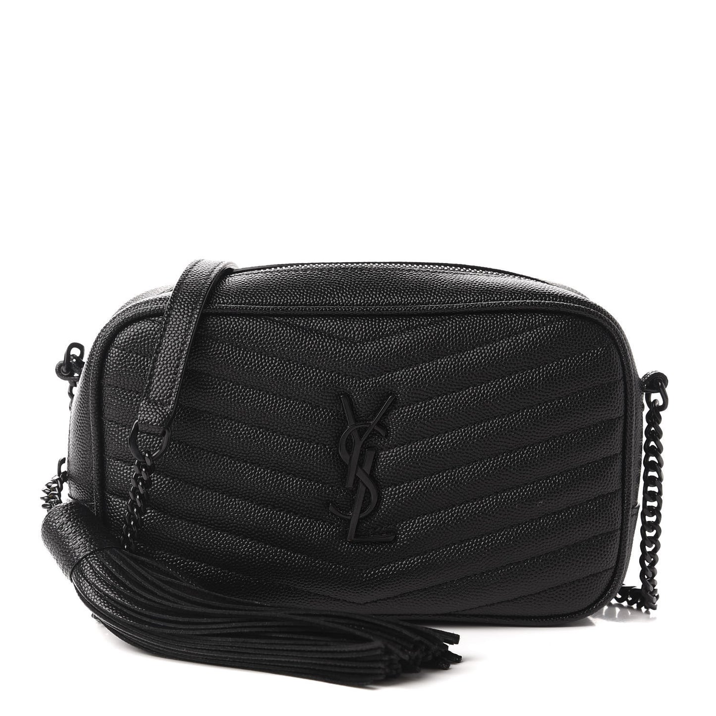 Grain De Poudre Matelasse Monogram Mini Lou Camera Bag Black