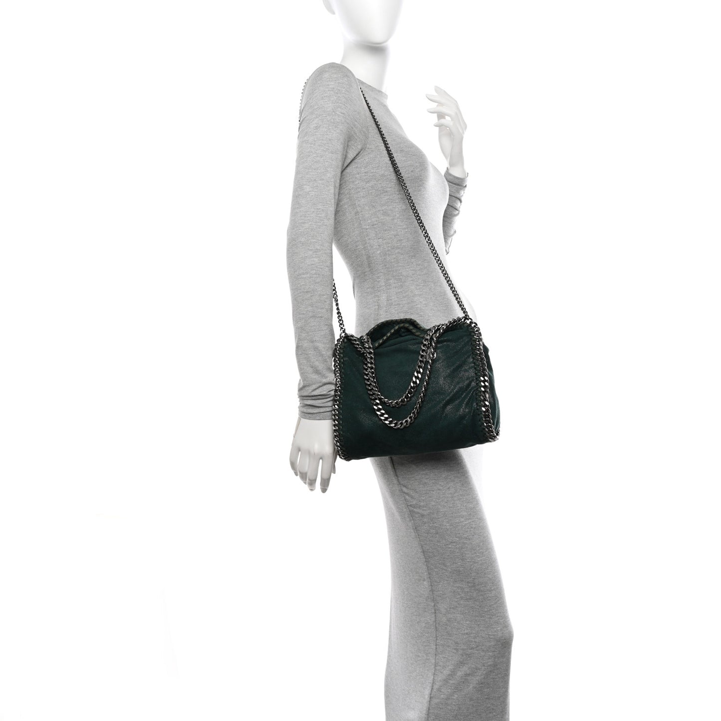 Shaggy Deer Mini Falabella Fold Over Tote Pine
