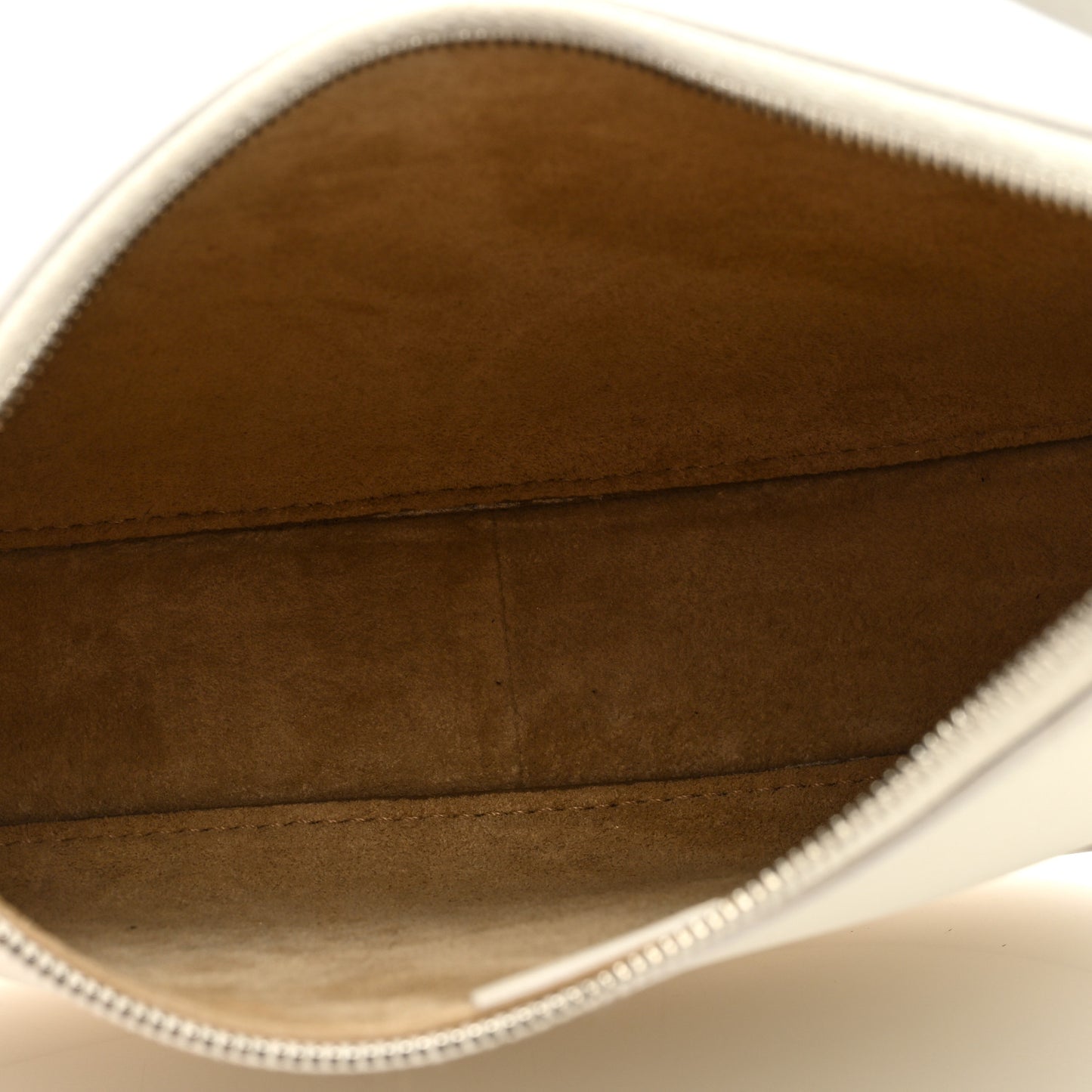 Smooth Calfskin Half Moon Shoulder Bag New Ivory