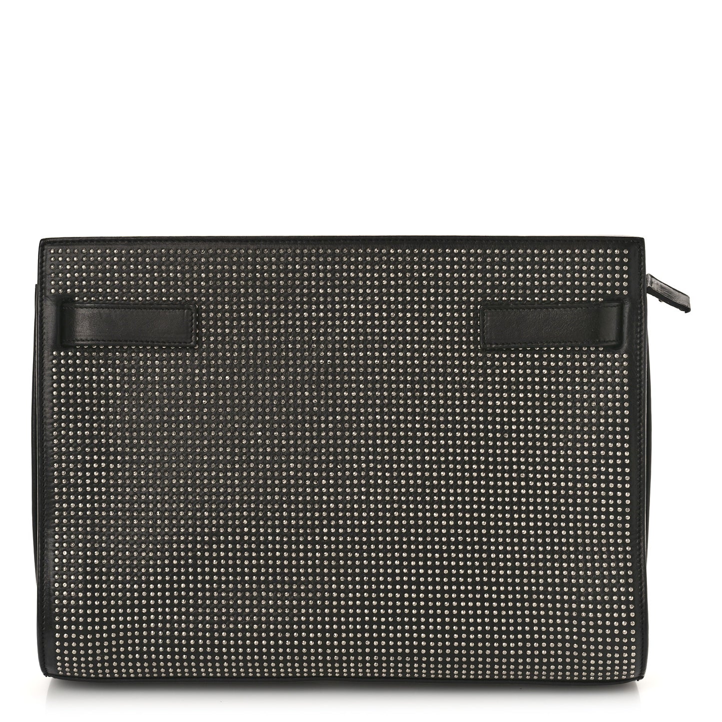Calfskin Stud Sac De Jour Clutch Black