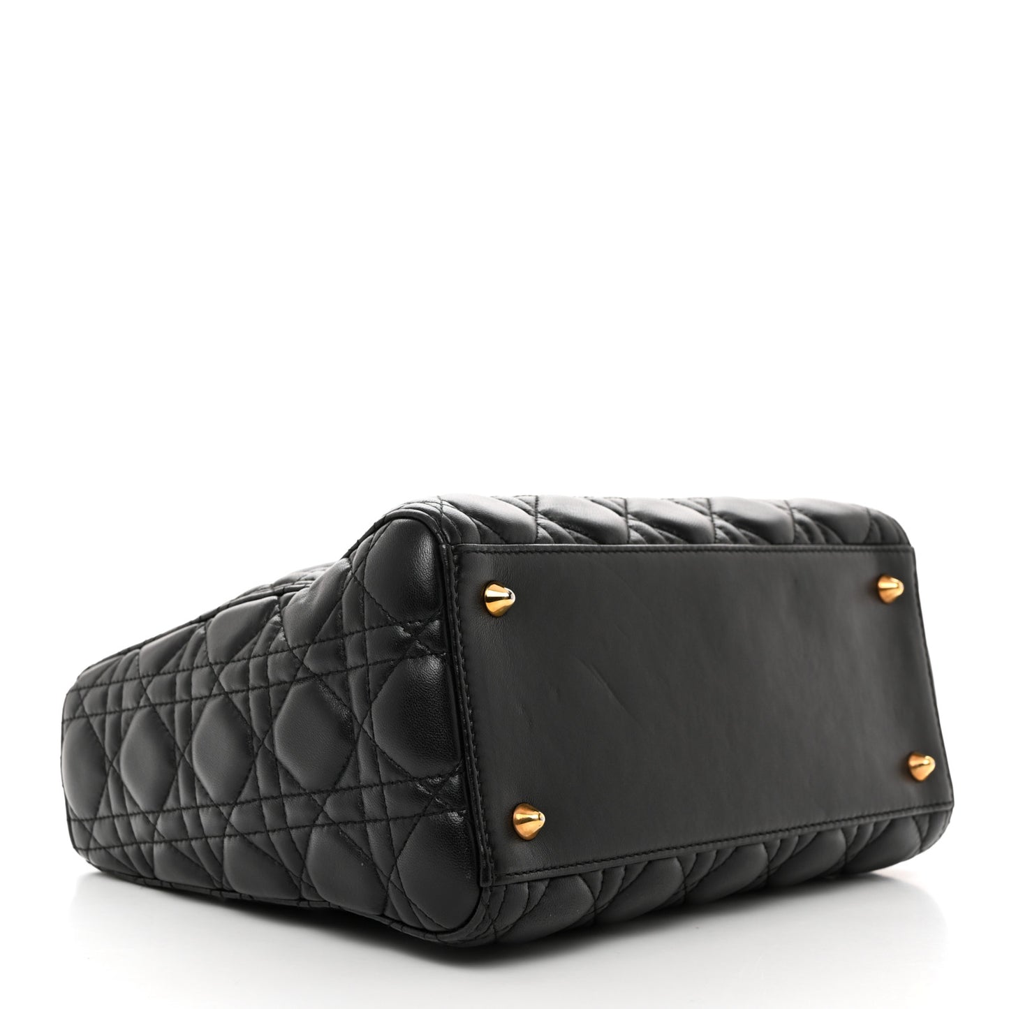 Lambskin Cannage Medium Lady Dior Black