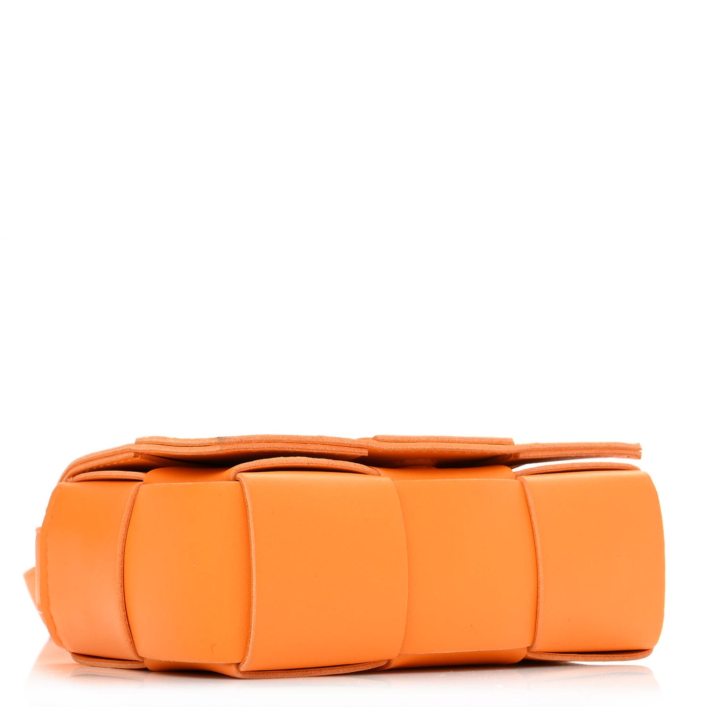 Lambskin Maxi Intrecciato Extra Mini Cassette Crossbody Bag Tangerine