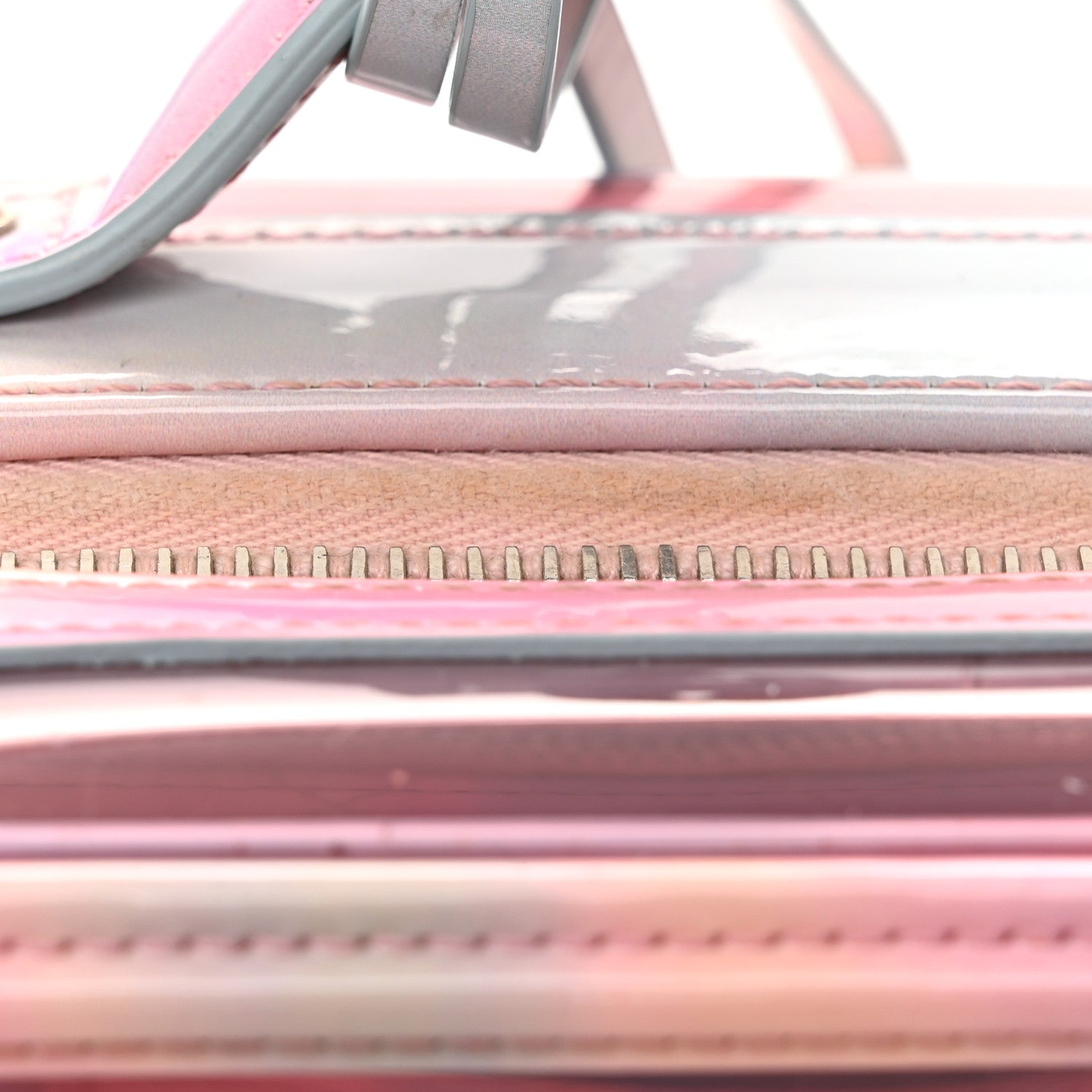 Chanel PVC Patent Calfskin Patent Lambskin Small CC Vanity Case Pink 11 of 12