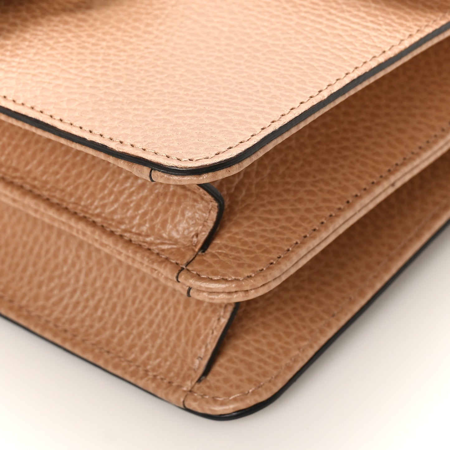 Dollar Calfskin Small Interlocking G Shoulder Bag Camelia
