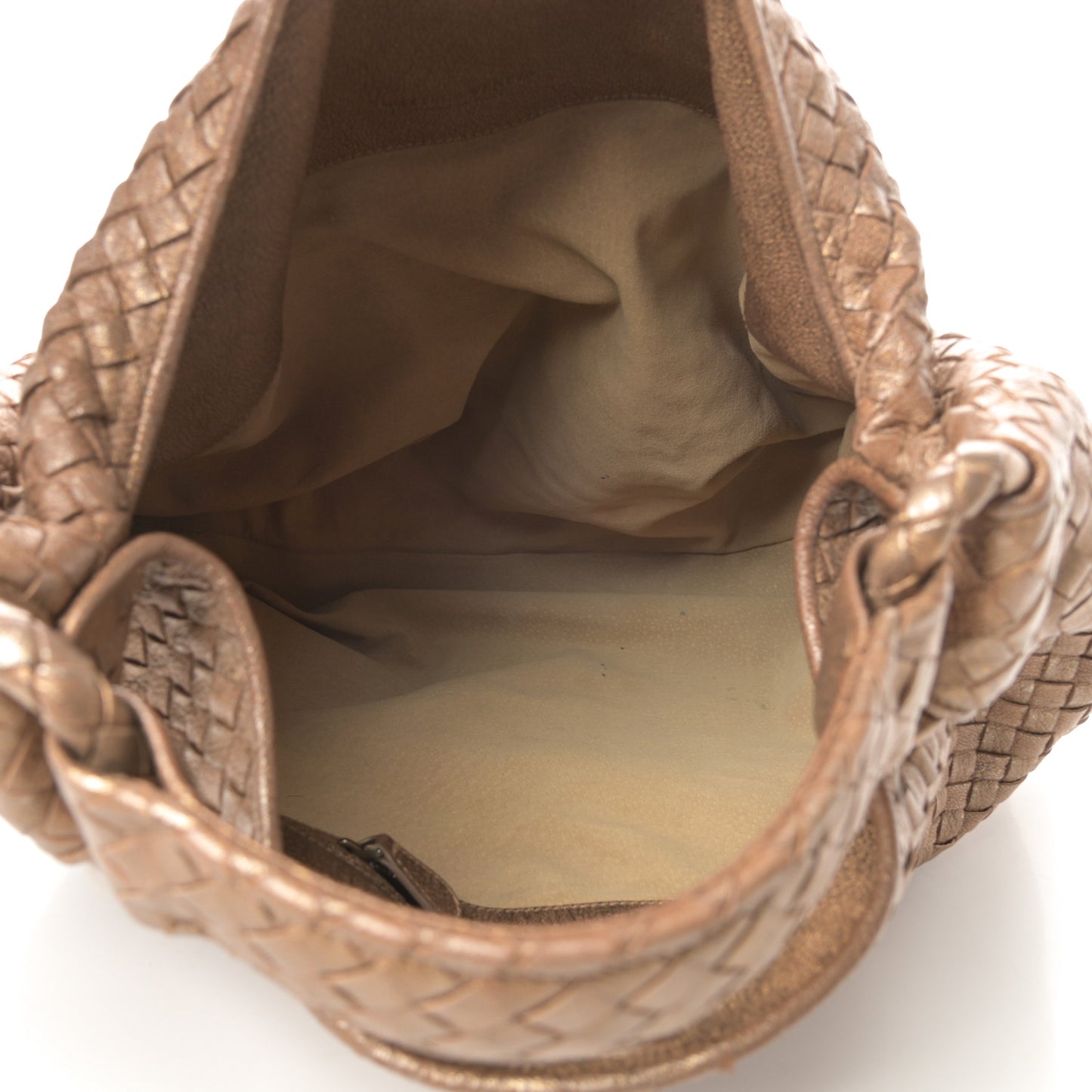 Chevre Intrecciato Sloane Hobo Ottone