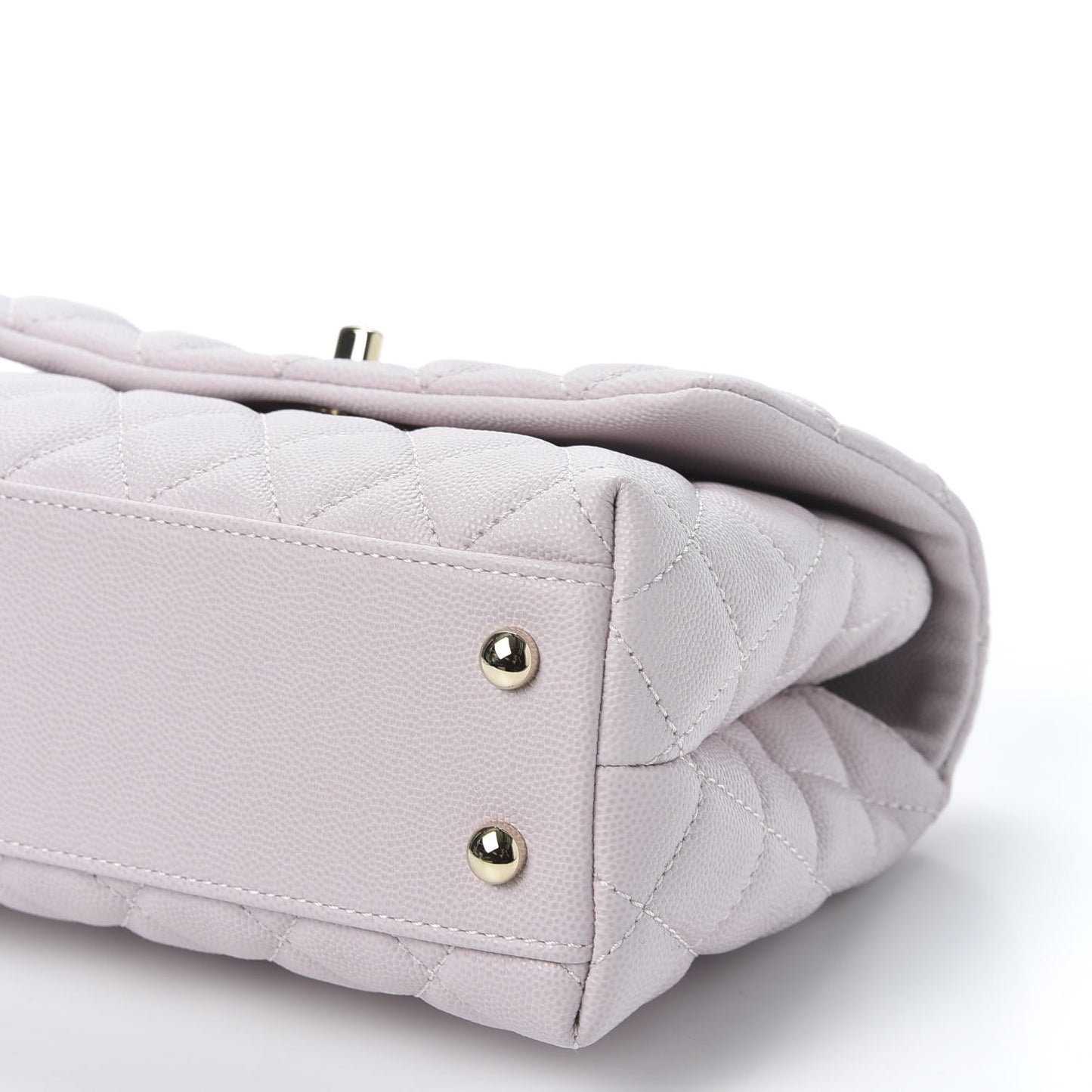 Caviar Quilted Mini Coco Handle Flap Lilas Lilac