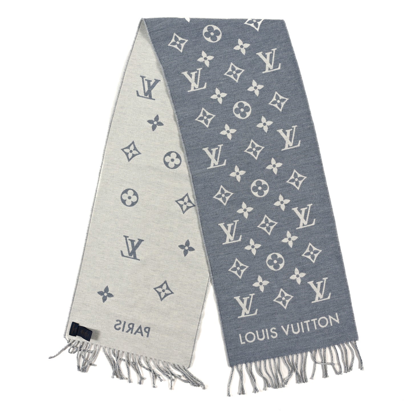 Wool All About Monogram Scarf Light Grey