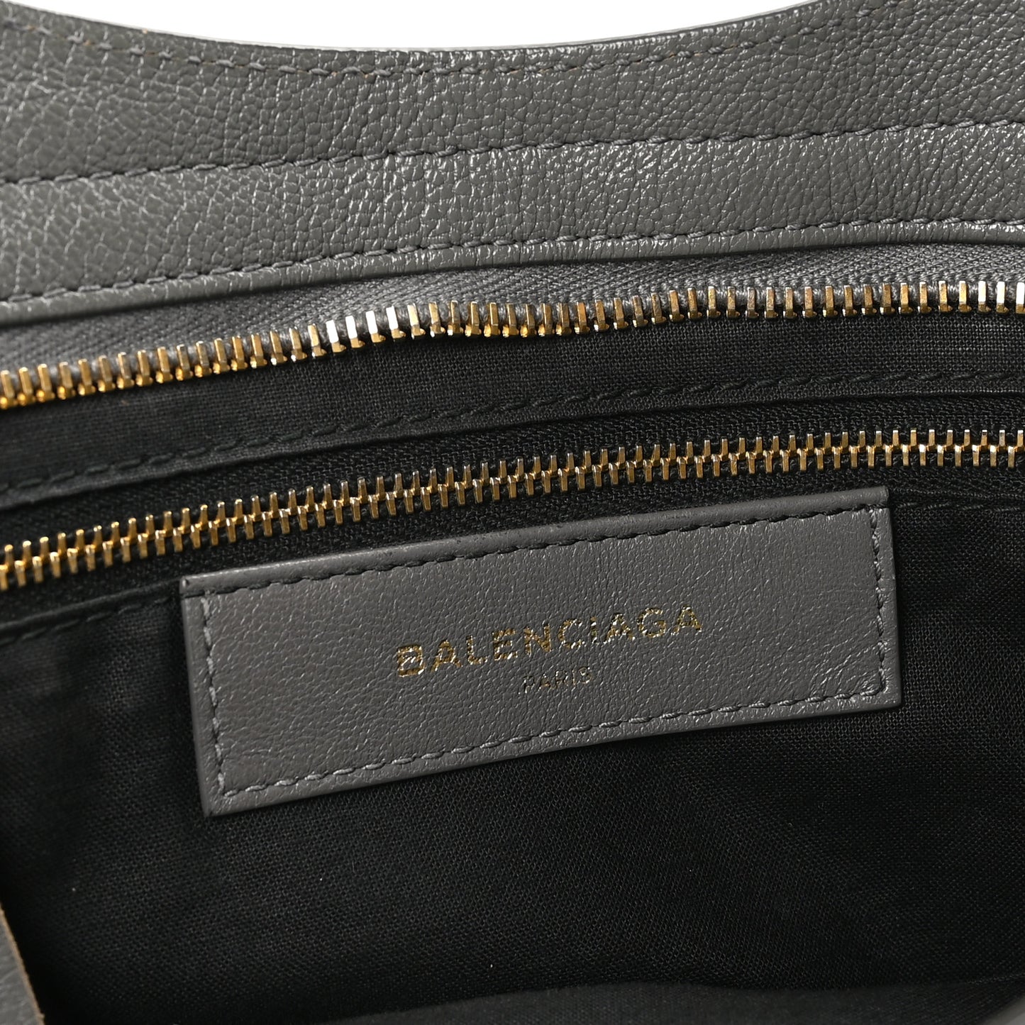 Chevre Gold Metallic Edge Hardware City Gris Acier