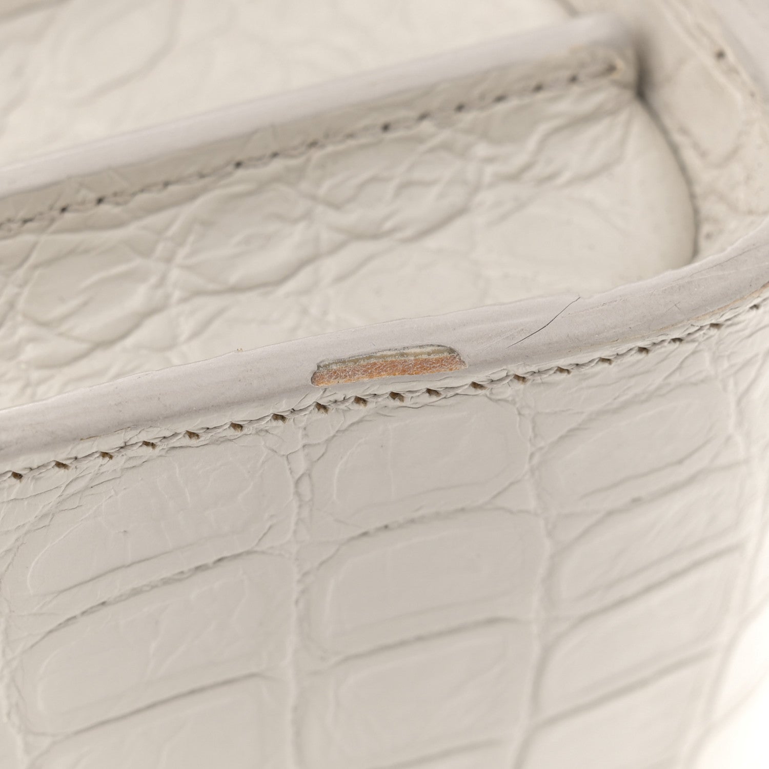 Saint Laurent Calfskin Crocodile Embossed Baby Sac De Jour Gris Perle 18 of 20