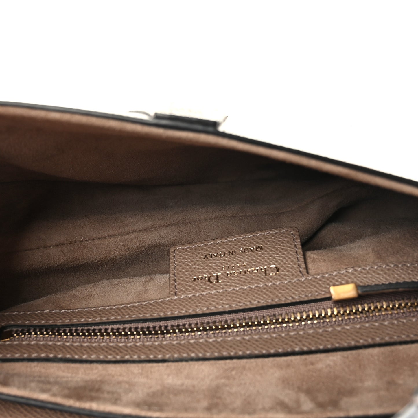 Grained Calfskin Saddle Bag Warm Taupe