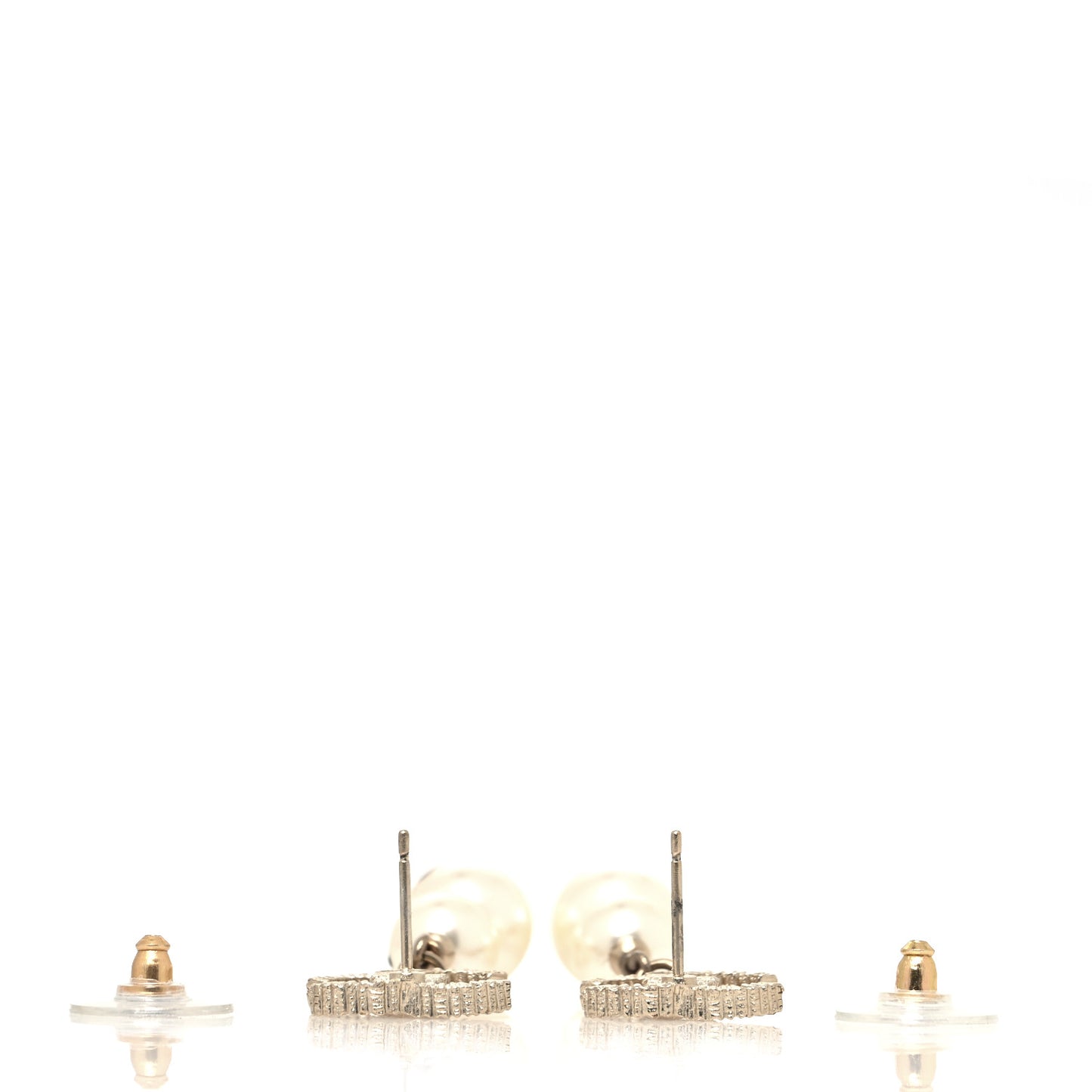 Pearl CC Drop Earrings Gold
