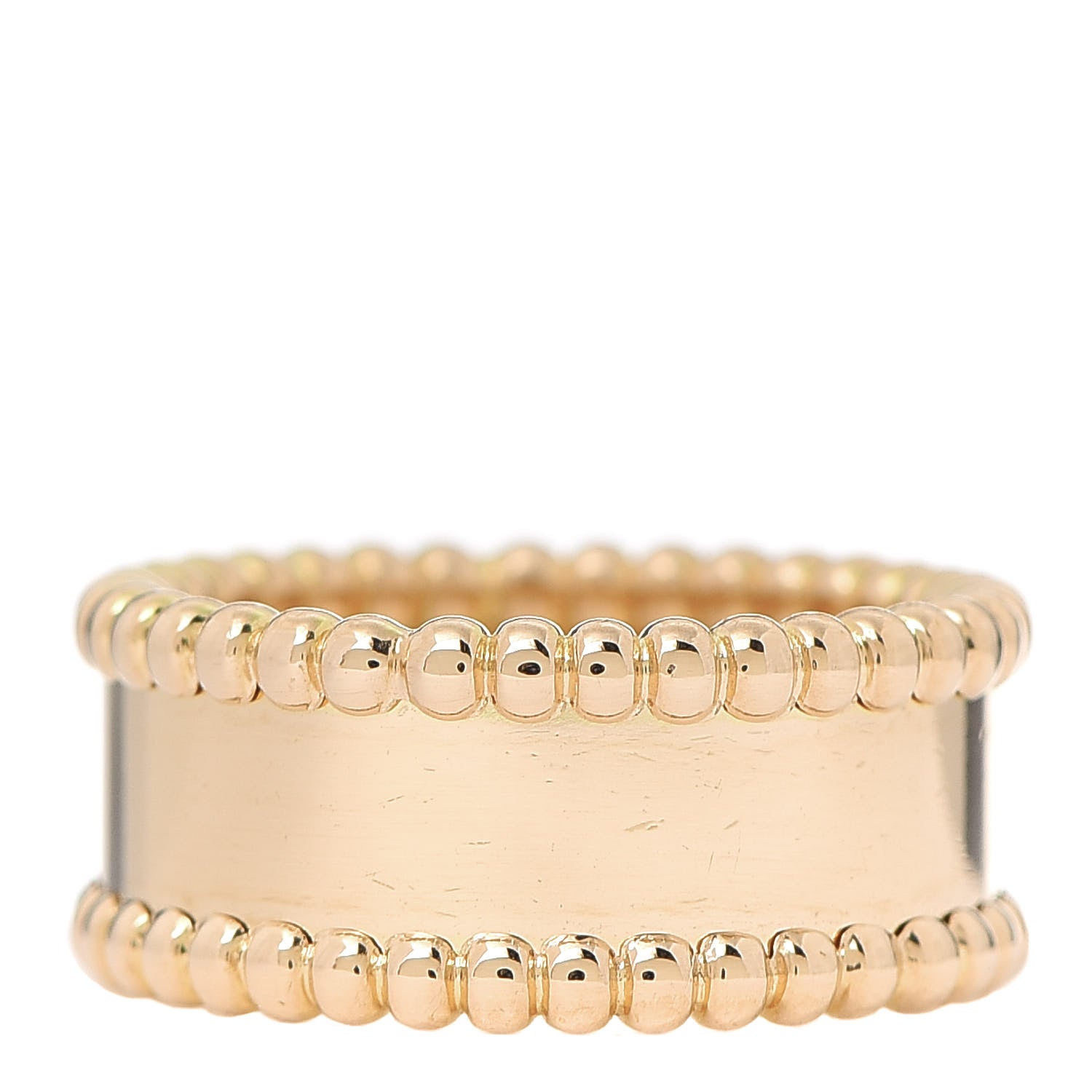 Van Cleef & Arpels 18K Yellow Gold Perlee Signature Ring 47 4.5 4 of 7