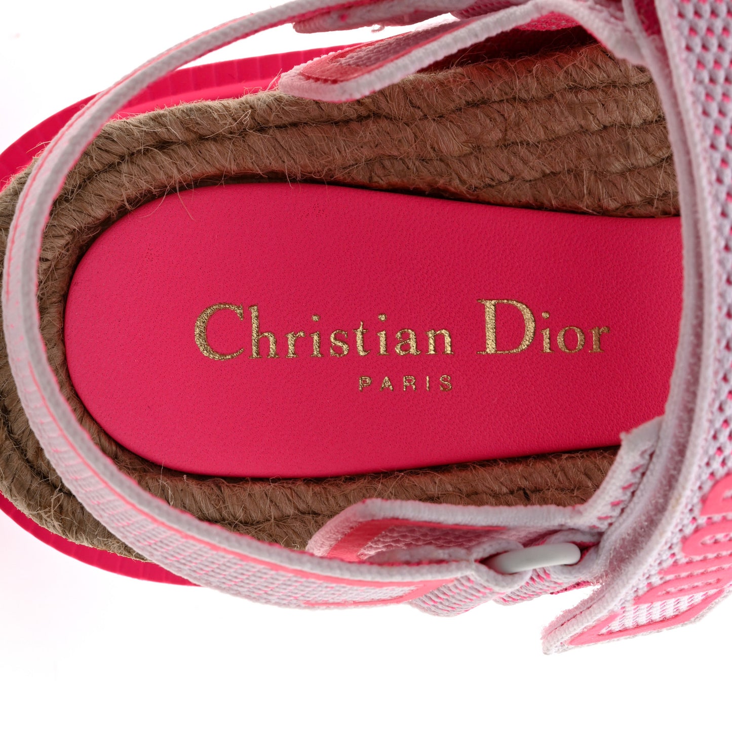 Technical Knit Jute Dioract 10mm Sandals 37.5 White Fuchsia