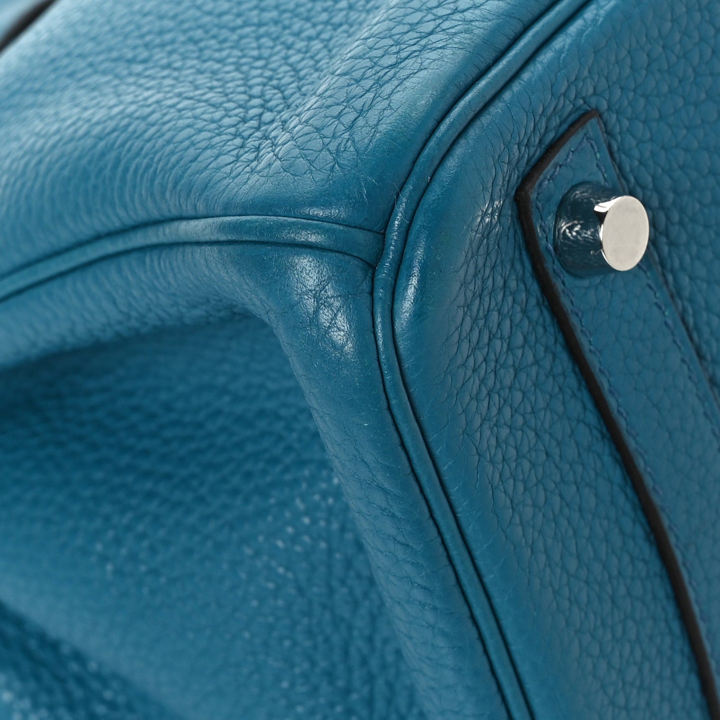 Taurillon Clemence Birkin 30 Bleu Izmir