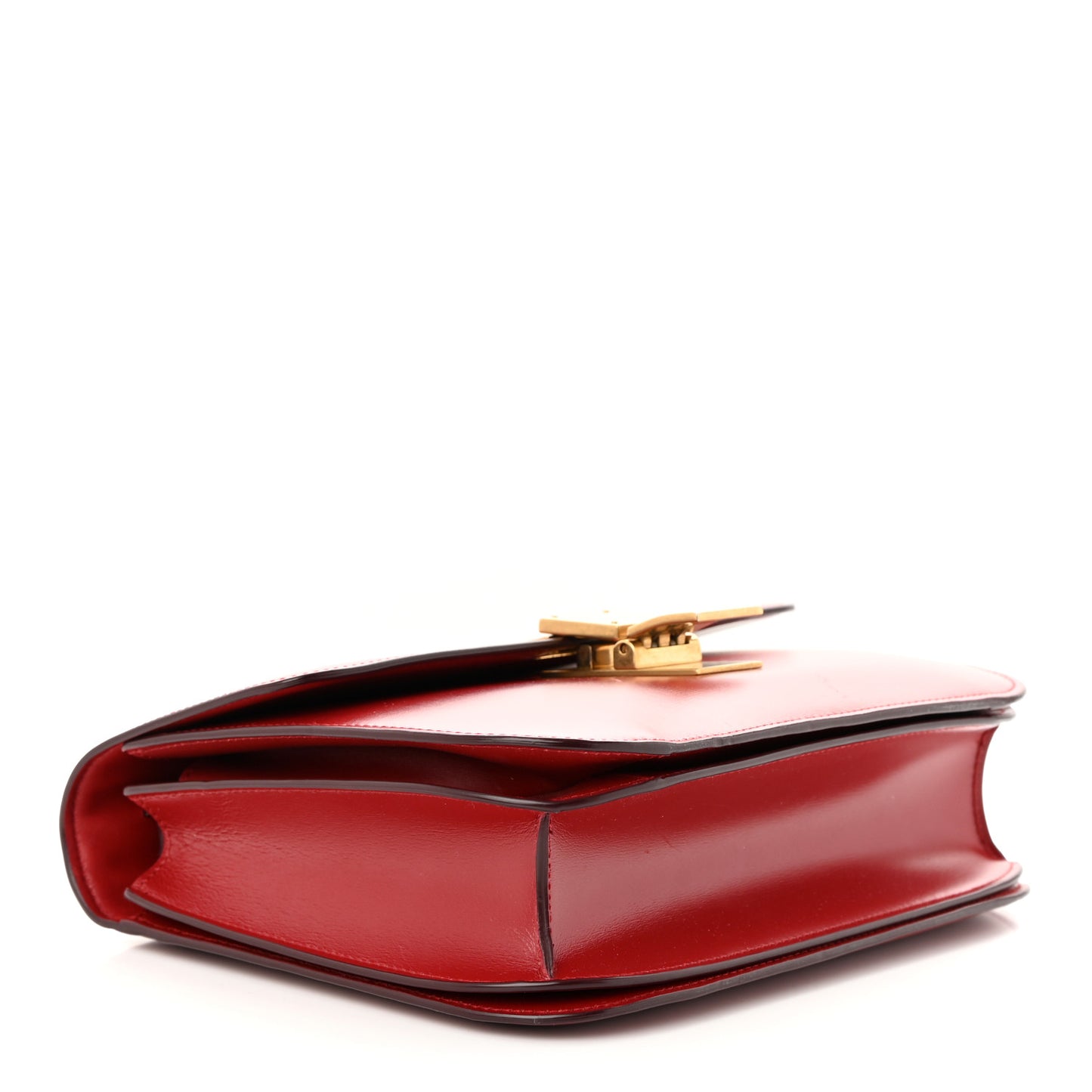 Box Calfskin Medium Classic Box Flap Bag Red