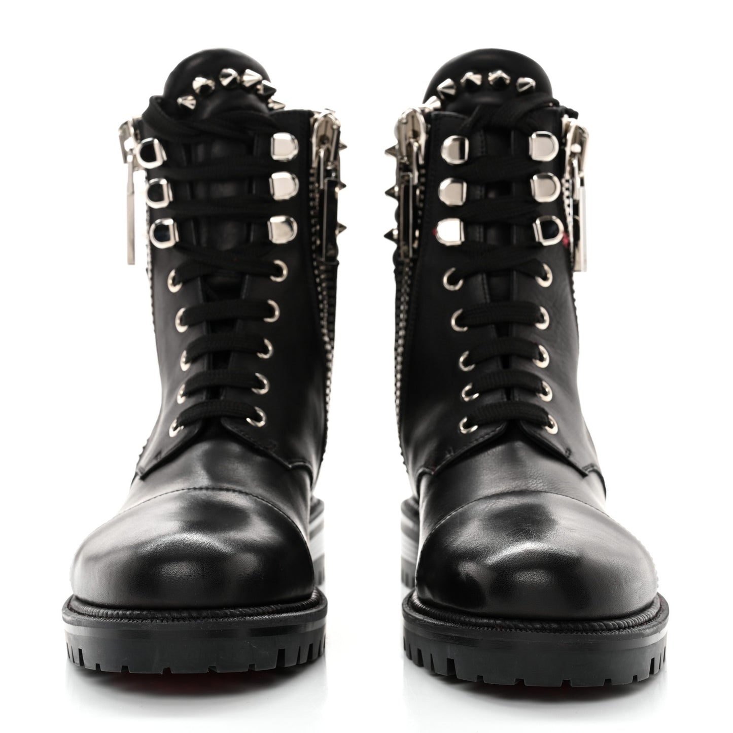 Spikes Combat Boots 38 Black