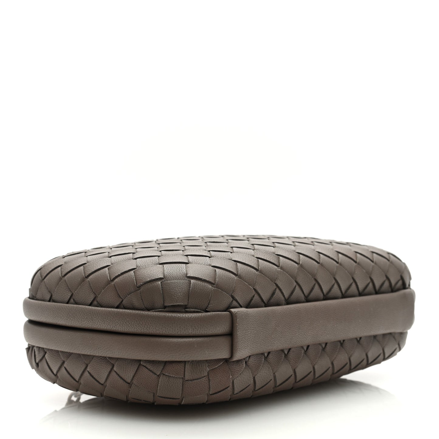 Nappa Intrecciato Chain Knot Clutch New Steel