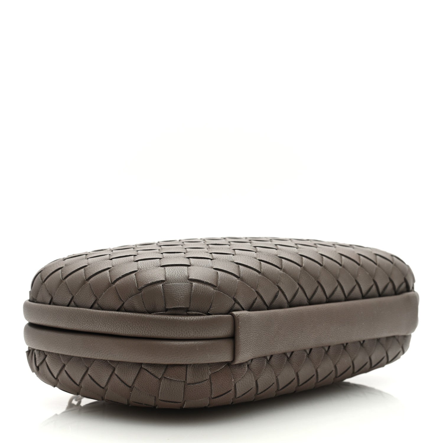 Bottega Veneta Nappa Intrecciato Chain Knot Clutch New Steel 4 of 10