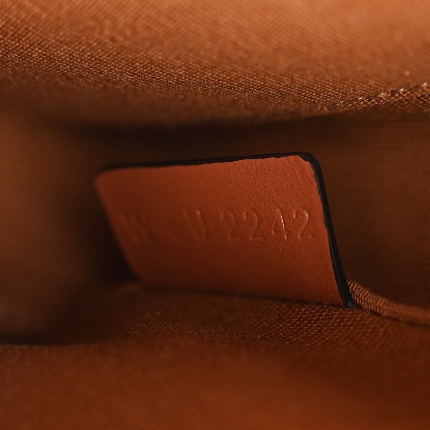 Canvas Calfskin Triomphe Mini Besace Tan