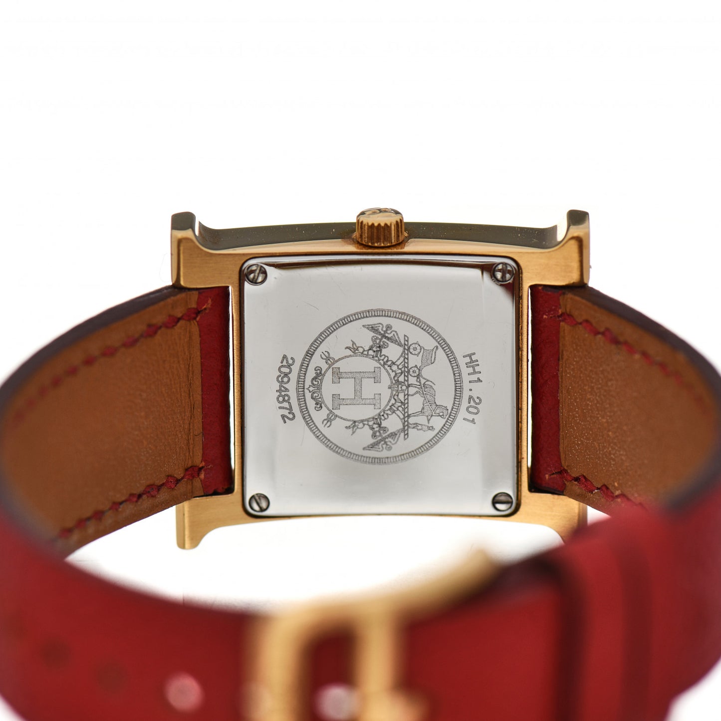 Stainless Steel Epsom 21mm Heure H Hour Quartz Watch Rouge