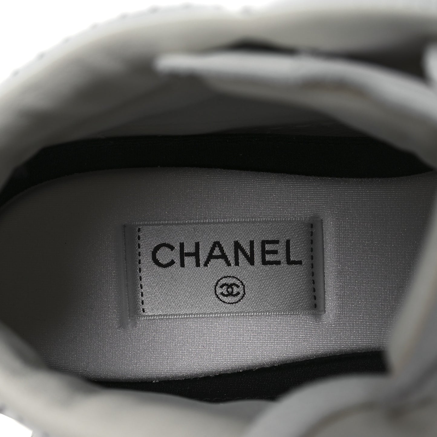 Calfskin CC High Top Sneaker 45 White