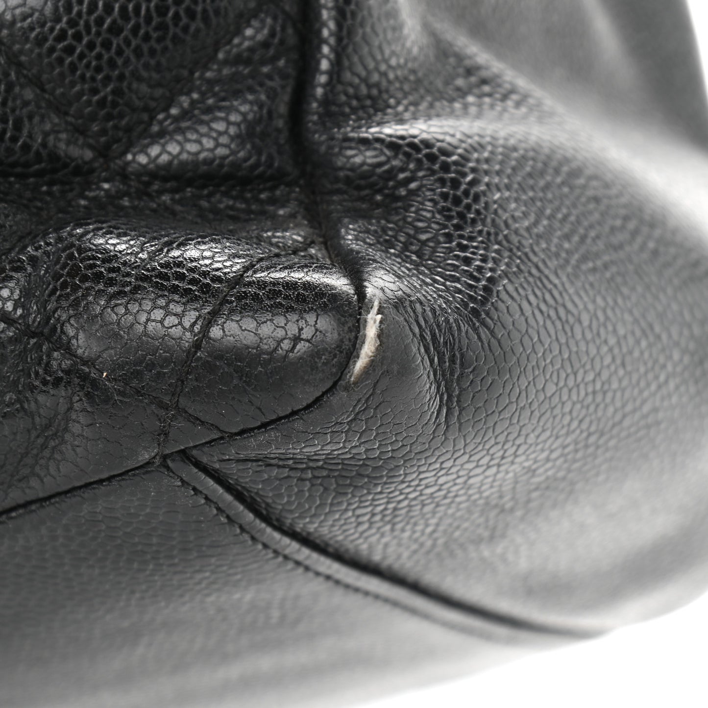 Caviar Quilted Grand Shopping Tote GST Black